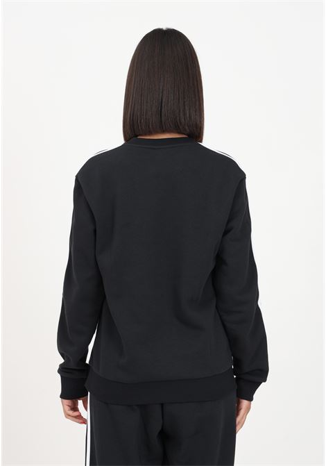 Felpa Essentials 3-Stripes Fleece nera da donna ADIDAS PERFORMANCE | HZ5744.